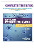 COMPLETE TEST BANK&colon;&NewLine;&NewLine;For Applied Pathophysiology For The Advanced Practice Nurse 2nd Edition By Lucie Dlugasch &lpar;Author&rpar; Latest Update &NewLine;Graded A&plus;&NewLine;