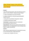 College of Massage Therapists of Ontario MCQ Exam &vert; &NewLine;Professional ACTUAL&comma; Assessment & Treatment Questions &NewLine;answers 2026&sol;2027 