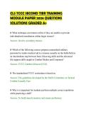 CLS TCCC SECOND TIER TRAINING&NewLine;MODULE PAPER 2026 QUESTIONS&NewLine;SOLUTIONS GRADED A&plus;