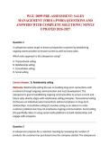 WGU D099 PRE-ASSESSMENT&colon; SALES MANAGEMENT &lpar;NBO1&rpar; &lpar;PNBO&rpar; QUESTIONS AND ANSWERS WITH COMPLETE SOLUTIONS &vert; NEWLY UPDATED 2026-2027