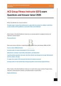 ACE Group Fitness Instructor &lpar;GFI&rpar; exam Questions and Answer latest 2026