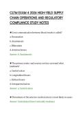 CLTM EXAM 4 2026 HIGH-YIELD SUPPLY&NewLine;CHAIN OPERATIONS AND REGULATORY&NewLine;COMPLIANCE STUDY NOTES&NewLine;