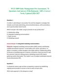 WGU D099 Sales Management Pre-Assessment &vert; 70 Questions And Answers With Rationale &vert; 100&percnt; Correct &vert; Newly Updated 2026-2027