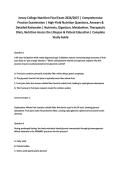 Jersey College Nutrition Final Exam 2026&sol;2027 &vert; Comprehensive&NewLine;Practice Examination &vert; High-Yield Nutrition Questions&comma; Answers &&NewLine;Detailed Rationales &vert; Nutrients&comma; Digestion&comma; Metabolism&comma; Therapeutic&NewLine;Diets&comma; Nutrition Across the Lifespan & Patient Education 