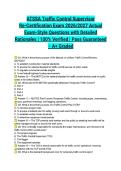 ATSSA Traffic Control Supervisor Re-Certification Exam 2026&sol;2027 Actual Exam-Style Questions with Detailed Rationales &vert; 100&percnt; Verified &vert; Pass Guaranteed &ndash; A&plus; Graded