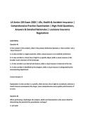 LA Series 103 Exam 2026 &vert; Life&comma; Health & Accident Insurance &vert;&NewLine;Comprehensive Practice Examination &vert; High-Yield Questions&comma;&NewLine;Answers & Detailed Rationales &vert; Louisiana Insurance&NewLine;Regulations