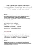 NR 507 Final Exam 2026 &vert; Advanced Pathophysiology &vert;&NewLine;Chamberlain University &vert; Comprehensive Practice Examination &vert;&NewLine;High-Yield Questions&comma; Answers & Detailed Rationales 
