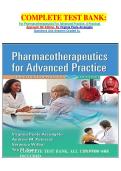 COMPLETE TEST BANK&colon;&NewLine;For Pharmacotherapeutics For Advanced Practice&colon; A Practical Approach 5th Edition&comma; By Virginia Poole Arcangelo&NewLine;Questions And Answers Graded A&plus;&NewLine;
