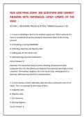 NUR 1020 FINAL EXAM  300 QUESTIONS AND CORRECT &NewLine;ANSWERS WITH RATIONALES LATEST UPDATE OF THE &NewLine;YEAR 