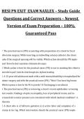 HESI PN EXIT Exam NAXLEX &ndash; Study Guide Questions and Correct Answers for 2027&sol;2028 Exam Preparation