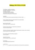 Biology 103 FINAL EXAM Answered set