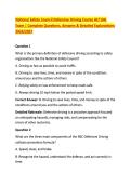 National Safety Council Defensive Driving Course ACTUAL &NewLine;Exam &vert; Complete Questions&comma; Answers & Detailed Explanations &NewLine;2026&sol;2027 