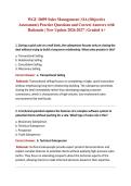 WGU D099 Sales Management &vert; OA &lpar;Objective Assessment&rpar; Practice &vert; 131 Questions and Correct Answers with Rationale &vert; New Update 2026-2027 &vert; Graded A&plus;