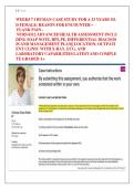 NURS 6512 Advanced Health Assessment Case Study &vert; 33-Year-Old Female with Flank Pain &vert; SOAP Note&comma; HPI&comma; Physical Exam&comma; Differential Diagnosis & Management Plan &vert; A&plus; Guide
