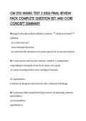 CM 2113 WANG TEST 2 2026 FINAL REVIEW&NewLine;PACK COMPLETE QUESTION SET AND CORE&NewLine;CONCEPT SUMMARY