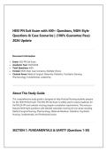 HESI PN Exit Exam Bundle&colon; 400&plus; Practice Questions&comma; NGN-Style Case Scenarios & Explanatory Rationales &vert; 2026&sol;2027 Edition