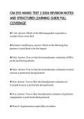 CM 2113 WANG TEST 2 2026 REVISION NOTES&NewLine;AND STRUCTURED LEARNING GUIDE FULL&NewLine;COVERAGE
