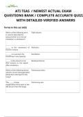 ATI TEAS Exam Questions Bank&lowbar; Anatomy & Physiology