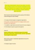 FEMA FINAL EXAM NEWEST 2026 ACTUAL EXAM&vert; ICS 100 &lpar;IS&NewLine;100&period;C&rpar; INTRODUCTION TO THE INCIDENT COMMAND SYSTEM &NewLine;FINAL EXAM REVIEW WITH COMPLETE REAL EXAM QUESTIONS &NewLine;AND CORRECT VERIFIED ANSWERS&sol; ALREADY GRADED A&plus; &NewLine;&lpar;MOST RECENT&excl;&excl;&rpar;