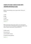 CMAN 272 EXAM 1 MOCK EXAM WITH&NewLine;ANSWER RATIONALES 2026&NewLine;
