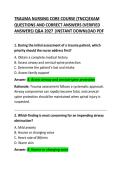 Trauma Nursing Core Course &lpar;TNCC&rpar; Exam Questions and Correct Answer