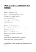 CMAN 272 EXAM 3 COMPREHENSIVE STUDY&NewLine;GUIDE 2026&NewLine;