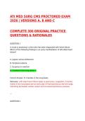 ATI MED SURG CMS PROCTORED EXAM 2026 &vert; VERSIONS A&comma; B AND C 