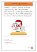 Brunner & Suddarth&rsquo;s Textbook of Medical Surgical Nursing&comma; 16th Edition Test Bank &lpar;Hinkle&comma; Cheever & Overbaugh&rpar; &vert; Verified Q&A &vert; Latest 2025&sol;2026 Edition &vert; ISBN 9781975221157 A&plus;&sol; Newest edition complete A&plus; Study Guide