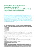 Florida LP Gas Master Qualifier Exam &NewLine;Actual Exam 2026&sol;2027 &vert;&NewLine;Questions with Verified Answers & Rationales&vert; 100&percnt; Correct &vert; Pass Guaranteed &excl;&excl;&excl;&NewLine;