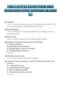 CMCA ACTUAL EXAM PAPER 2026&NewLine;QUESTIONS WITH ANSWERS GRADED&NewLine;A&plus;