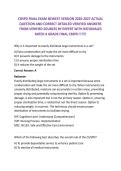 CBSPD FINAL EXAM NEWEST VERSION 2026-2027 ACTUAL&NewLine;QUESTION AND CORRECT DETAILED VERIFIED ANSWERS&NewLine;FROM VERIFIED SOURCES BY EXPERT WITH RATIONALES&NewLine;RATED A GRADE FINAL CBSPD &excl;&excl;&excl;&excl;&excl;&excl;