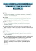 CMCA CERTIFICATION SCRIPT 2026&NewLine;QUESTIONS WITH SOLUTIONS&NewLine;GRADED A&plus;