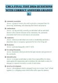 CMCA FINAL TEST 2026 QUESTIONS&NewLine;WITH CORRECT ANSWERS GRADED&NewLine;A&plus;