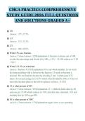 CMCA PRACTICE COMPREHENSIVE&NewLine;STUDY GUIDE 2026 FULL QUESTIONS&NewLine;AND SOLUTIONS GRADED A&plus;&NewLine;