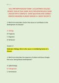 N212 PATHOPHYSIOLOGY EXAM 1 V2 &lpar;EASTWICK COLLEGE&rpar; &NewLine;NEWEST 2026 ACTUAL EXAM&vert; N212 PATHOPHYSIOLOGY EXAM &NewLine;1 REVIEW WITH COMPLETE  EXAM QUESTIONS AND CORRECT &NewLine;VERIFIED ANSWERS&sol; ALREADY GRADED A&plus; &lpar;MOST RECENT&excl;&excl;&rpar;