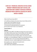 CCIM 101 -FINANCIAL ANALYSIS ACTUAL EXAM&NewLine;NEWEST VERSION 2026-2027 ACTUAL 120&NewLine;QUESTION AND CORRECT DETAILED VERIFIED&NewLine;ANSWERS FROM VERIFIED SOURCES BY EXPERT&NewLine;RATED A GRADE&period; 