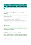 CMCA M100 CERTIFICATION EVALUATION&NewLine;2026 QUESTIONS WITH ANSWERS GRADED&NewLine;A&plus;