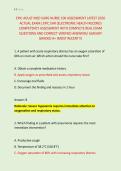 EPIC ADULT MED SURG NURSE 100 ASSESSMENT LATEST 2026 &NewLine;ACTUAL EXAM&vert; EPIC EHR &lpar;ELECTRONIC HEALTH RECORD&rpar; &NewLine;COMPETENCY ASSESSMENT WITH COMPLETE REAL EXAM &NewLine;QUESTIONS AND CORRECT VERIFIED ANSWERS&sol; ALREADY &NewLine;GRADED A&plus; &lpar;MOST RECENT&excl;&excl;&rpar;
