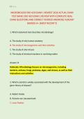 MICROBIOLOGY BIO 420 EXAM 1 NEWEST 2026 ACTUAL EXAM &NewLine;TEST BANK&vert; BIO 420 EXAM 1 REVIEW WITH COMPLETE REAL &NewLine;EXAM QUESTIONS AND CORRECT VERIFIED ANSWERS&sol; ALREADY &NewLine;GRADED A&plus; &lpar;MOST RECENT&excl;&excl;&rpar;