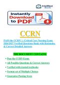 PASS the CCRN&excl; &ndash; Critical Care Nursing Exam Review & Practice Questions &vert; 2026&sol;2027 Update 