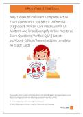 NR511 Week 8 Final Exam  Complete Actual &NewLine;Exam Questions 1- 100 NR-511 Differential &NewLine;Diagnosis & Primary Care Practicum NR 511 &NewLine;Midterm and Finals Examplify Online Proctored &NewLine;Exam Questions&vert; Verified Q&A &vert; Latest &NewLine;2025&sol;2026 Edition &sol; Newest edition c
