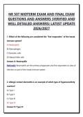 NR 507 MIDTERM EXAM AND FINAL EXAM QUESTIONS AND ANSWERS &lpar;VERIFIED AND WELL DETAILED ANSWERS&rpar; LATEST UPDATE 2026&sol;2027