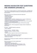 INDIANA NAVIGATOR TEST QUESTIONS AND ANSWERS &lpar;GRADED A&rpar;
