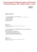 A Topical Approach to Lifespan Development 7e John Santrock &lpar;Test Bank All Chapters&comma; 100&percnt; Original Verified&comma; A&plus; Grade&rpar;
