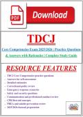 TDCJ Core Competencies Exam 2025&sol;2026 &vert; Practice Questions & Answers with Rationales &vert; Complete Study Guide