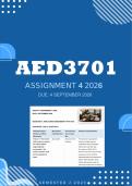 AED3701 Assignment 4 2026 - Distinction &vert; Due 4 September 2026