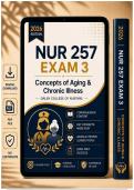 NUR 257 Exam 3 &lpar;PDF&rpar; &vert; 2026 Aging & Chronic Illness &vert; Galen Qs