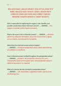 NSG 3250 EXAM 1 &lpar;GALEN&rpar; NEWEST 2026 ACTUAL EXAM TEST &NewLine;BANK&vert; NSG3250 ADULT HEALTH I EXAM 1 REVIEW WITH &NewLine;COMPLETE EXAM QUESTIONS AND CORRECT VERIFIED &NewLine;ANSWERS&sol; ALREADY GRADED A&plus; &lpar;MOST RECENT&excl;&excl;&rpar;