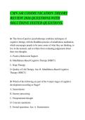 CMN 548 COMMUNICATION THEORY&NewLine;REVIEW 2026 QUESTIONS WITH&NewLine;SOLUTIONS TESTED QUESTIONS&period;