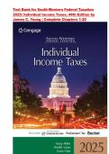 Test Bank for South-Western Federal Taxation 2025&colon; Individual Income Taxes&comma; 48th Edition by James C&period; Young &vert; ISBN-13 978-0357988954  &vert; Complete Chapters 1-20 &vert; All Chapters 